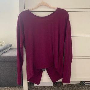 Purple Soft Long Sleeve with Open Back